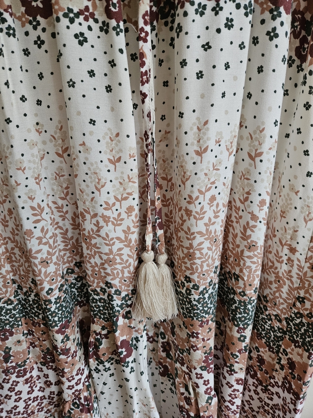 Iris Bloom Boho Floral Maxi Dress - Size M - High-Low Hem - Picture 11 of 11